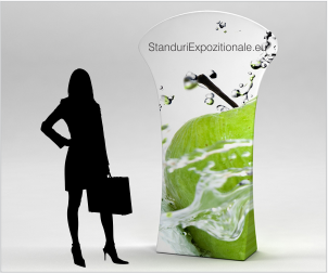 stopper display tension fabric